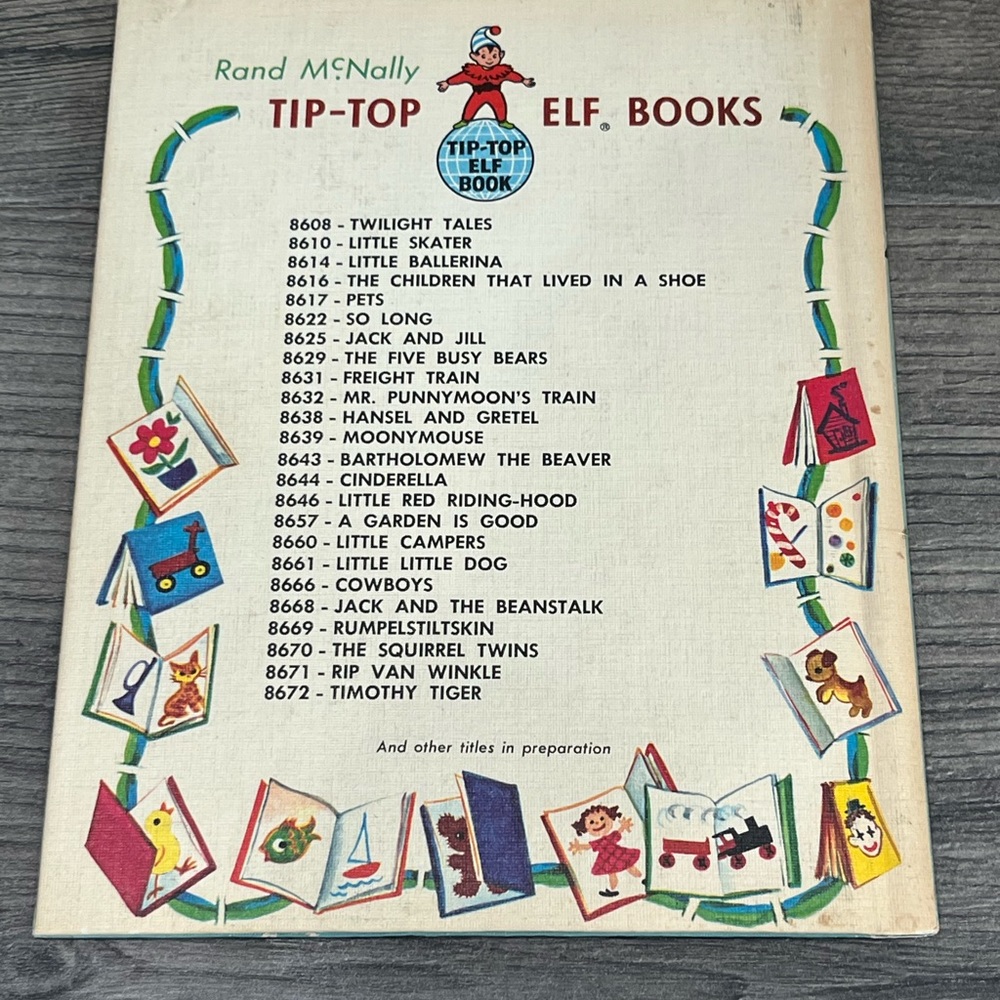 Vintage STORYBOOK FOR LITTLE TOTS Rand McNally Elf 1958 Hunter Kitschy Ephemera - Picture 7 of 8